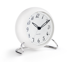 LK Table clock Ø11 cm white