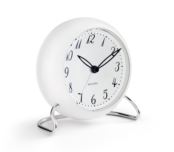LK Table clock Ø11 cm white