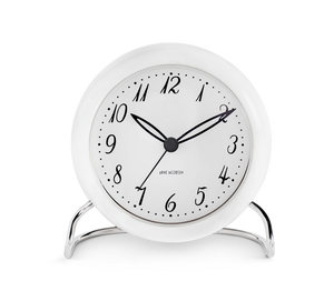 LK Table clock Ø11 cm white