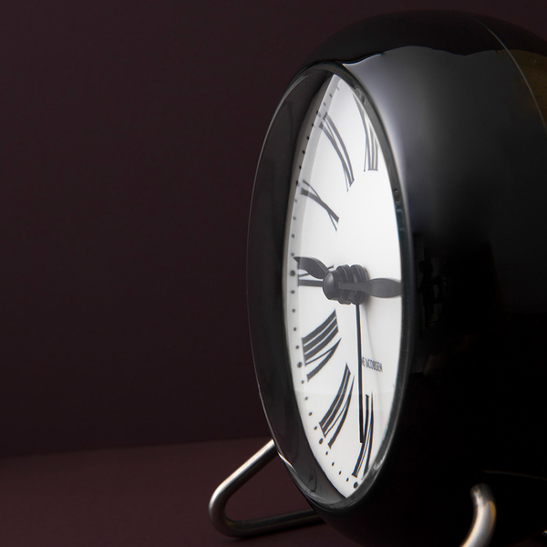 Roman Table clock Ø11 cm white/black