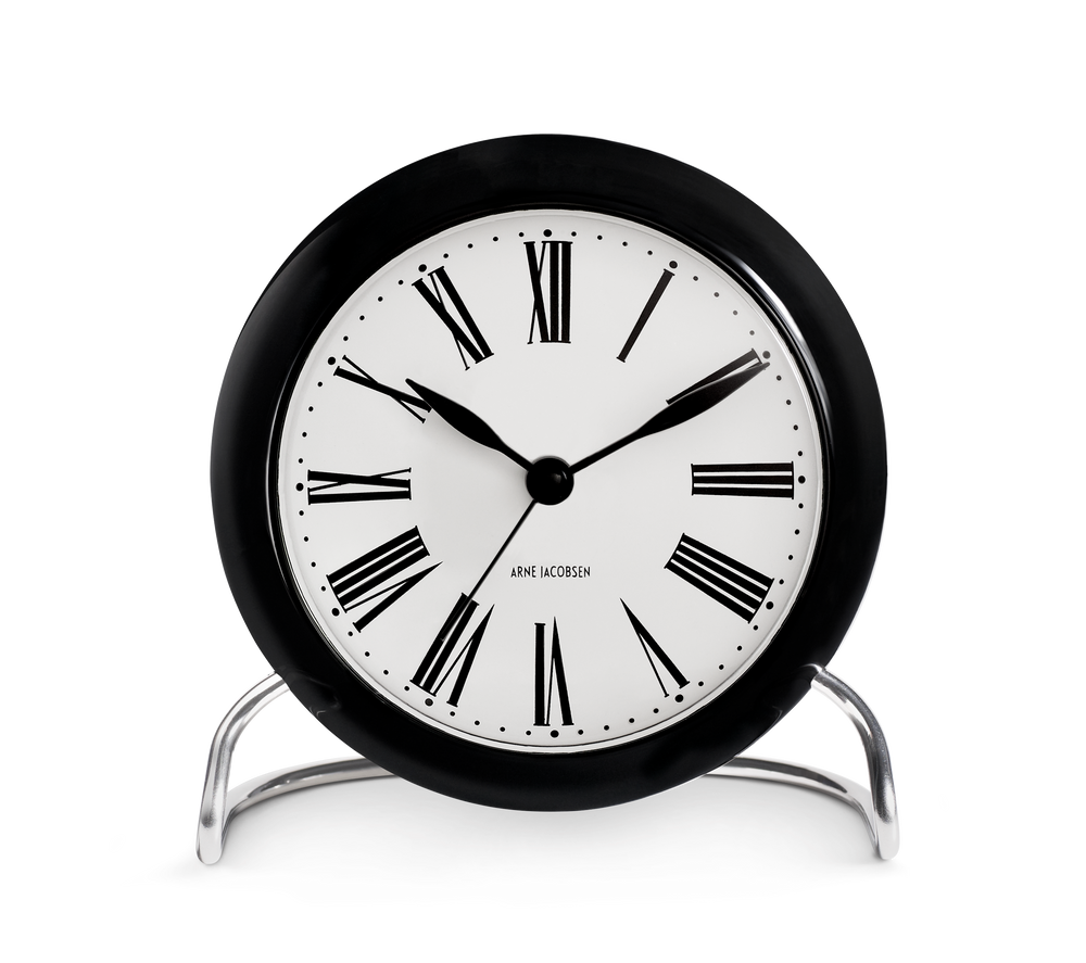 Roman Table clock Ø11 cm white/black