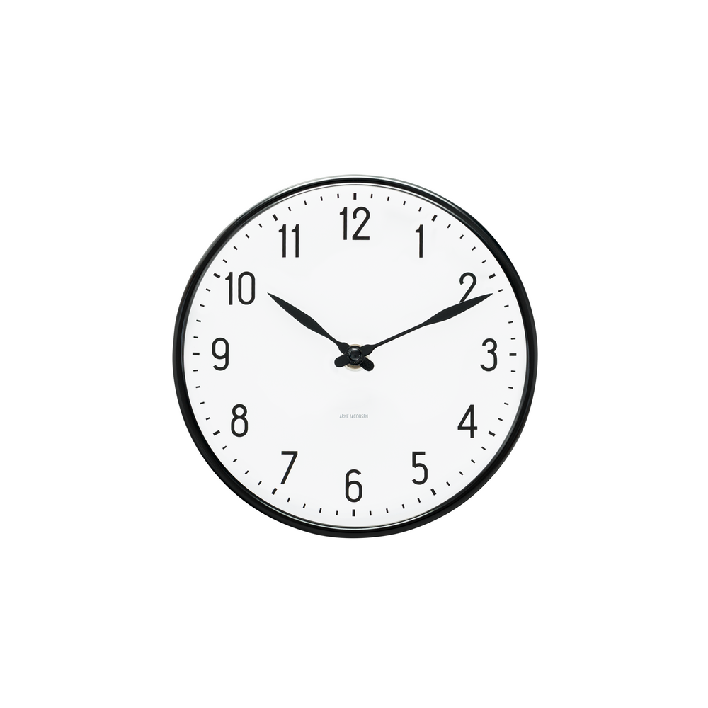 Station Wall clock Ø16.5 cm white/black