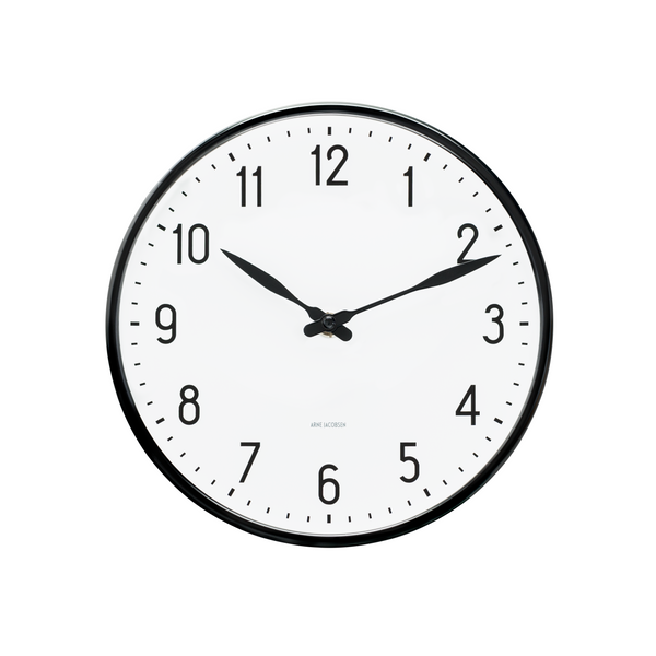 Station Wall clock Ø21 cm white/black
