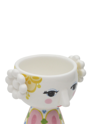 Eva Tealight holder Ø6.5 cm yellow/lavender 2 pcs.