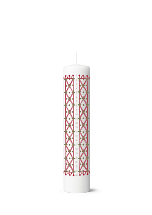 Eva Advent Candle 2025 Ø5 cm white w. deco