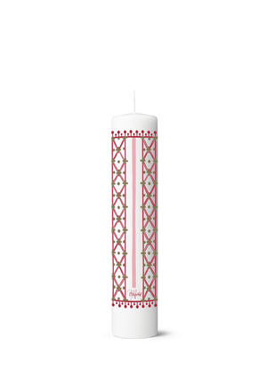 Eva Advent Candle 2025 Ø5 cm white w. deco