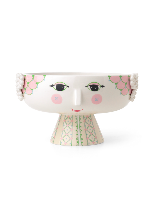 Eva Bowl on stand Ø24 cm soft pink