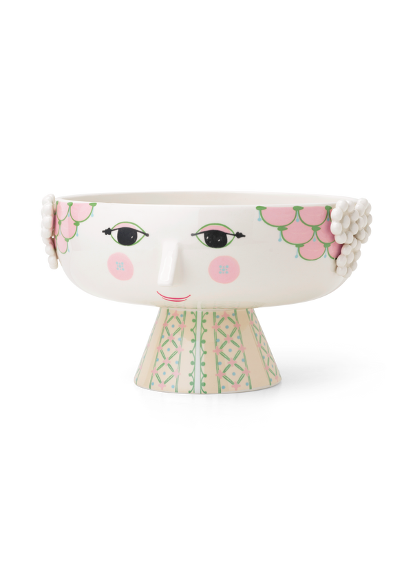 Eva Bowl on stand Ø24 cm soft pink