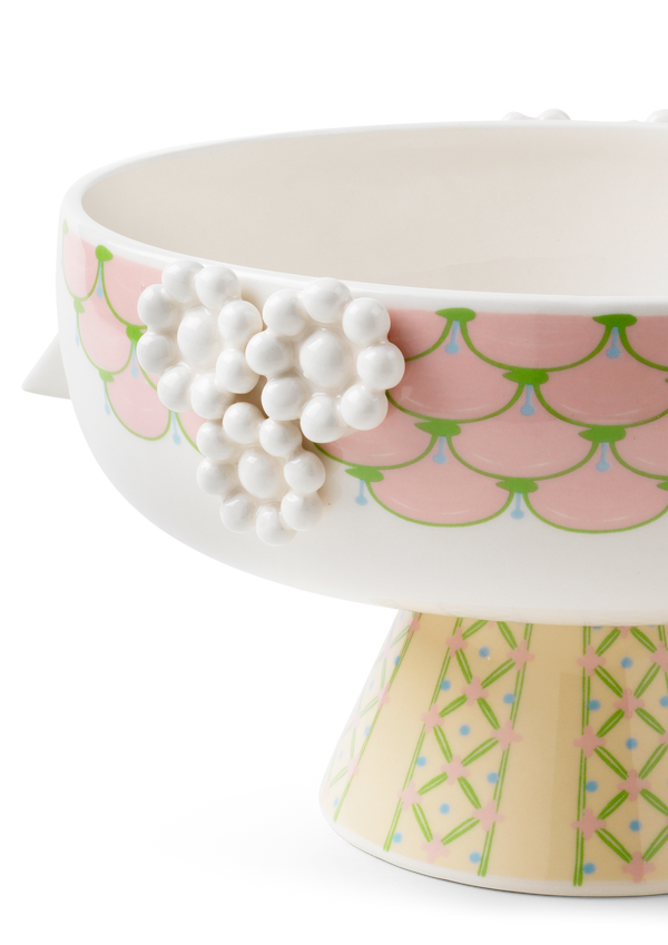 Eva Bowl on stand Ø24 cm soft pink