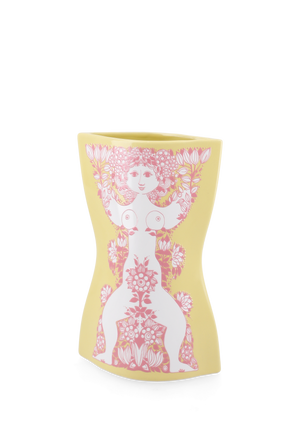 Nina Vase H22 cm yellow/pink