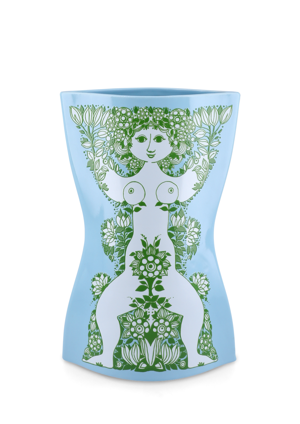 Nina Vase H28.5 cm light blue/green