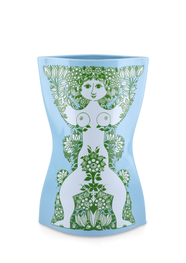 Nina Vase H28.5 cm light blue/green