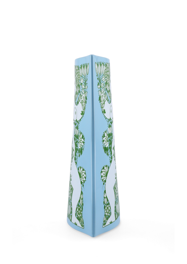 Nina Vase H28.5 cm light blue/green