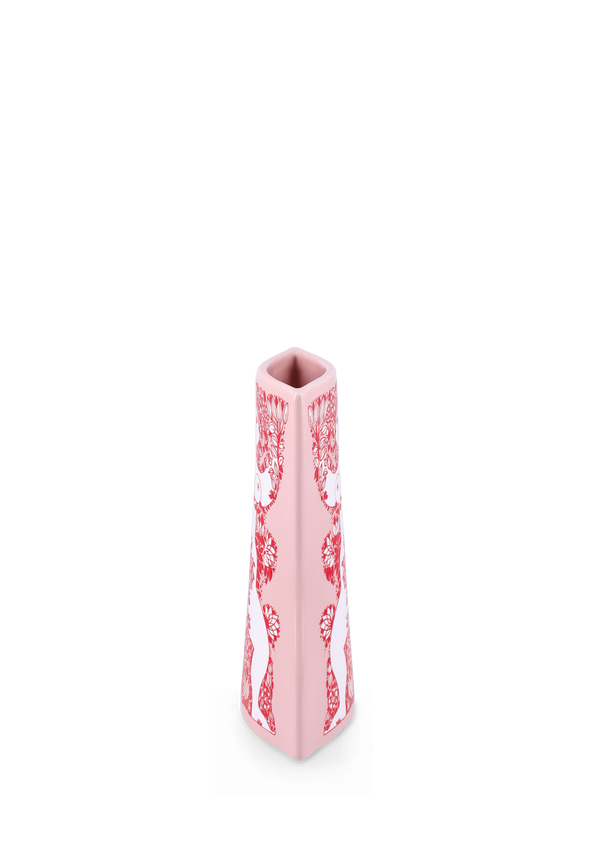 Nina Vase H16.5 cm pink/red