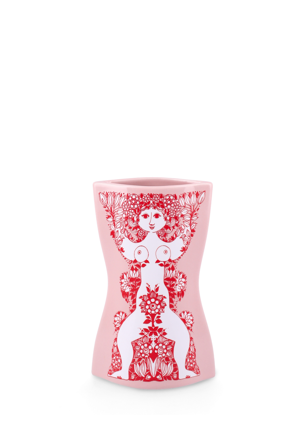 Nina Vase H16.5 cm pink/red