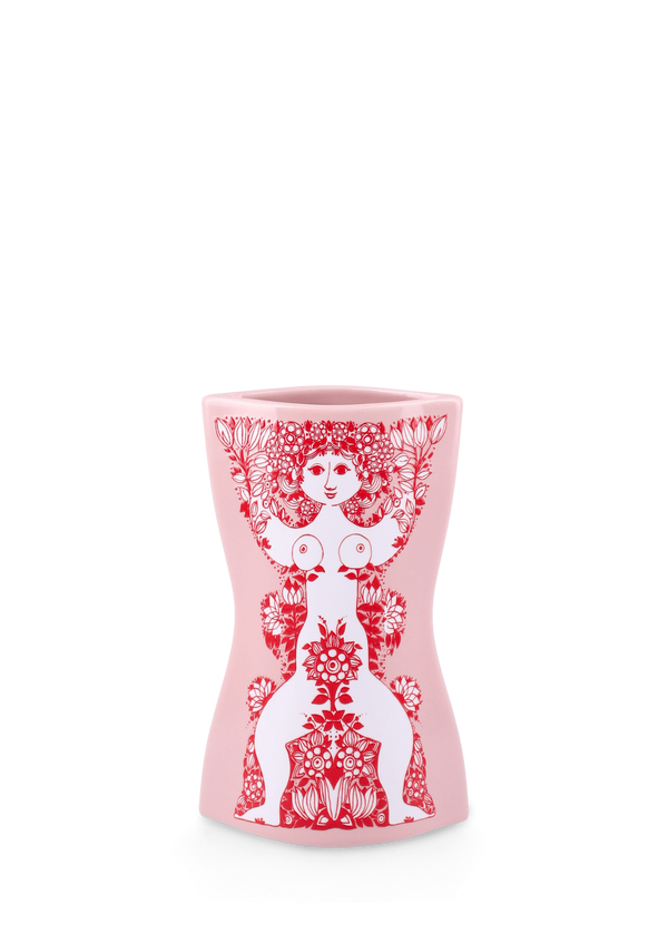 Nina Vase H16.5 cm pink/red