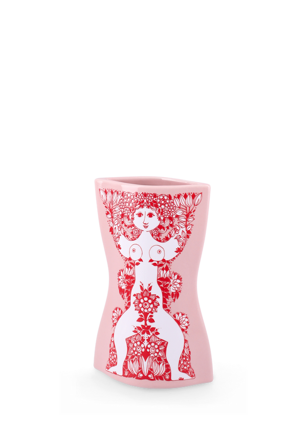 Nina Vase H16.5 cm pink/red