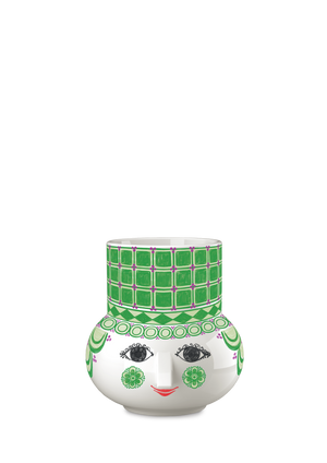 Olga Block candle holder H12 green