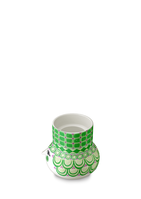 Olga Block candle holder H12 green