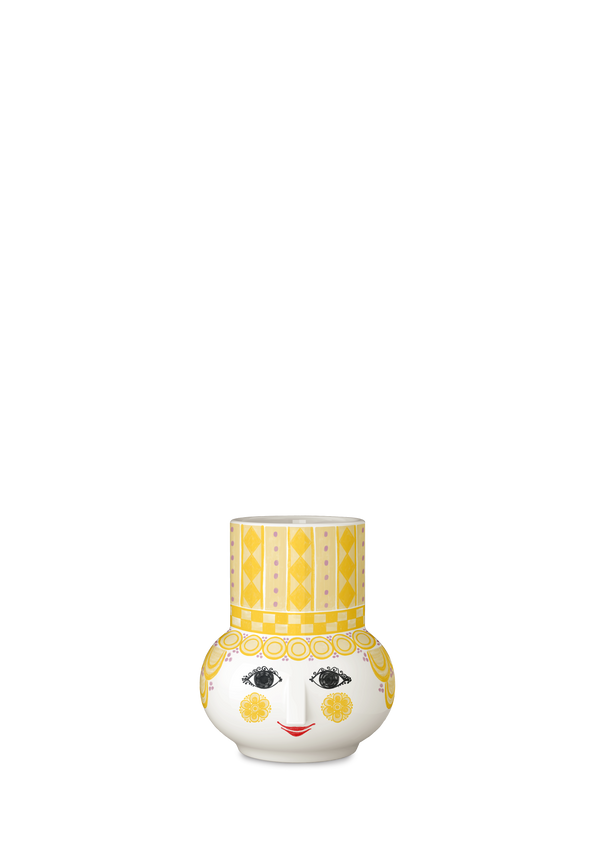 Olga Candle holder H9 cm yellow