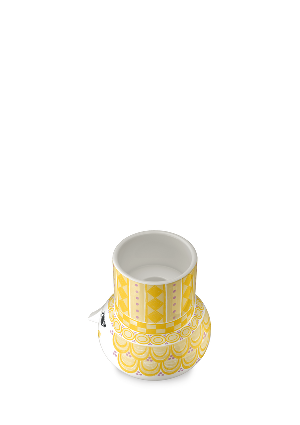 Olga Candle holder H9 cm yellow