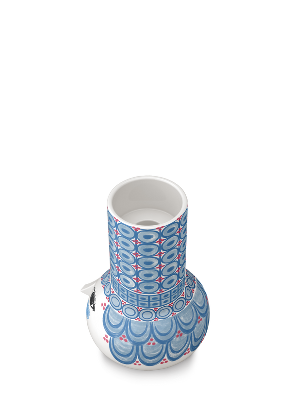 Olga Candle holder H14 cm light blue