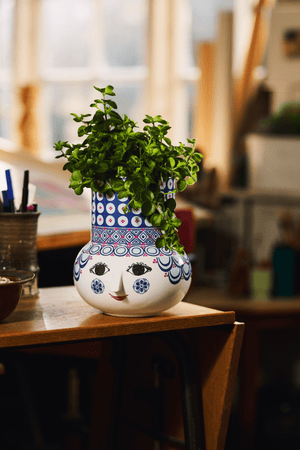 Olga Vase H20 cm blue