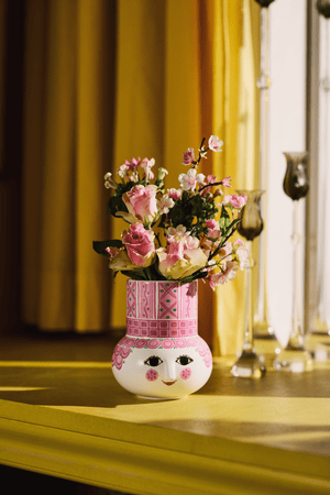 Olga Vase H15 cm pink