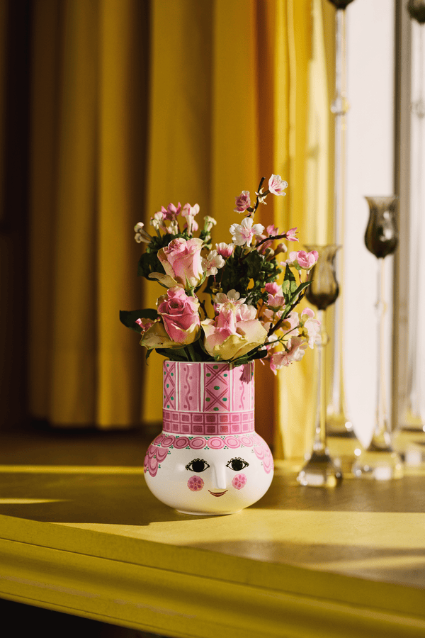 Olga Vase H15 cm pink