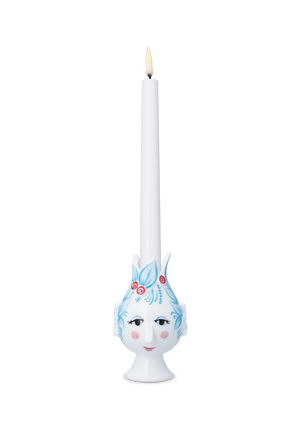 Titania Candle holder H11.5 cm light blue