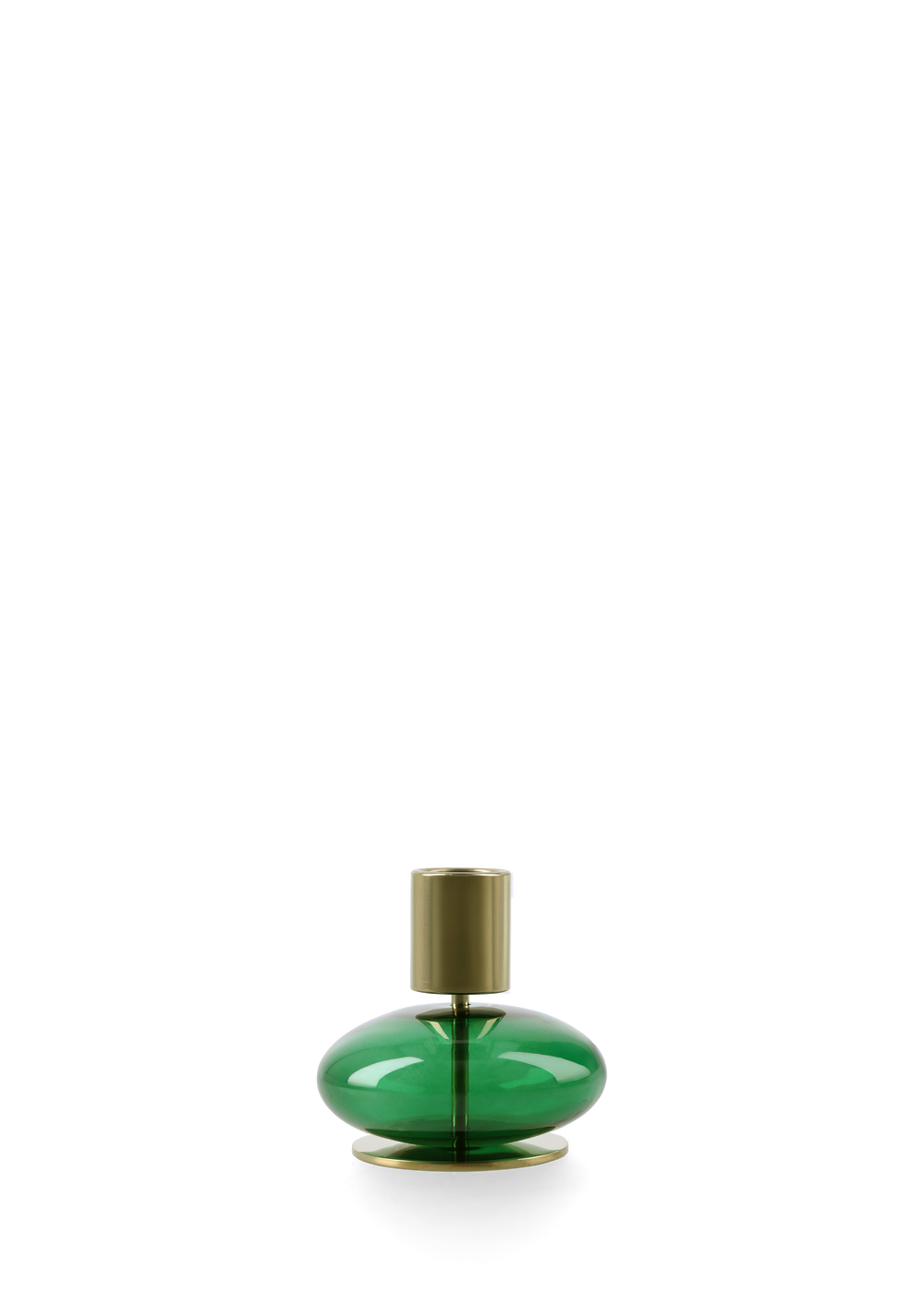 Bubble Candle holder H8 cm green