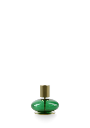 Bubble Candle holder H8 cm green