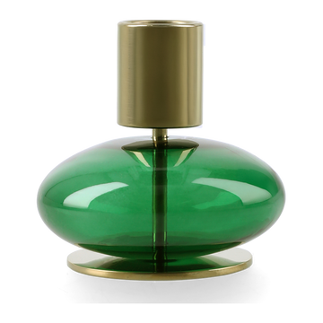 Bubble Candle holder H8 cm green