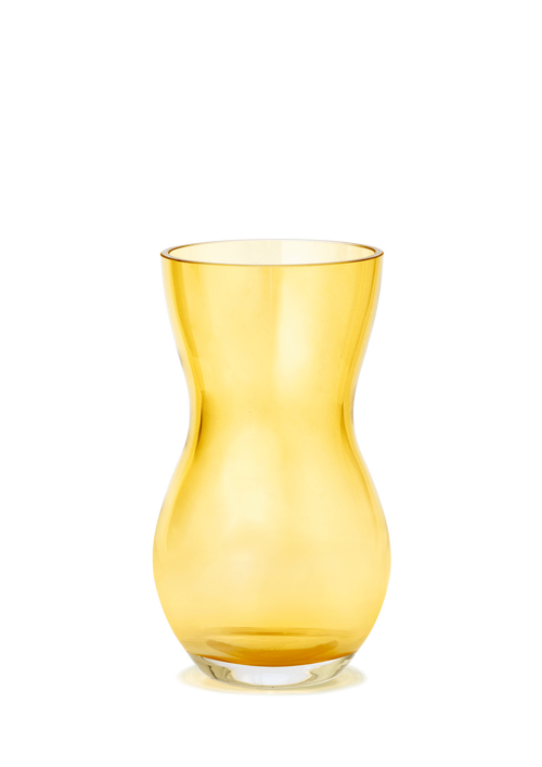 Calabas Vase H16 cm amber