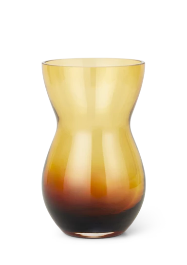 Calabas Duo Vase H21 cm burgundy/amber