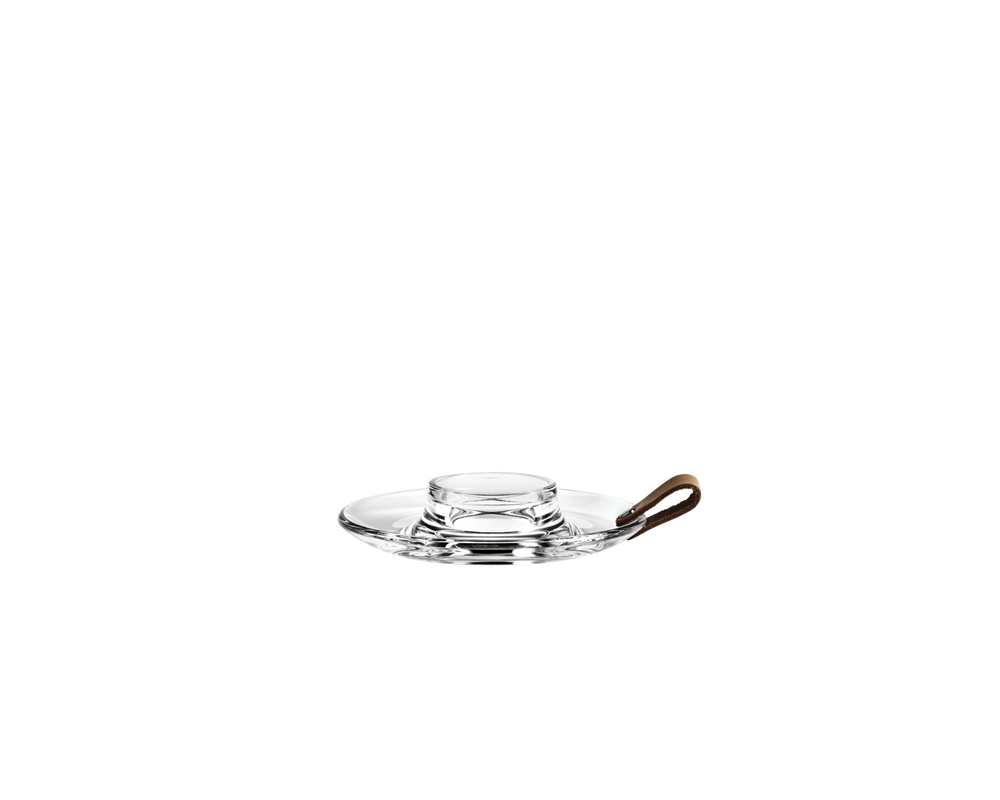 DWL Block candle holder H4.5 clear