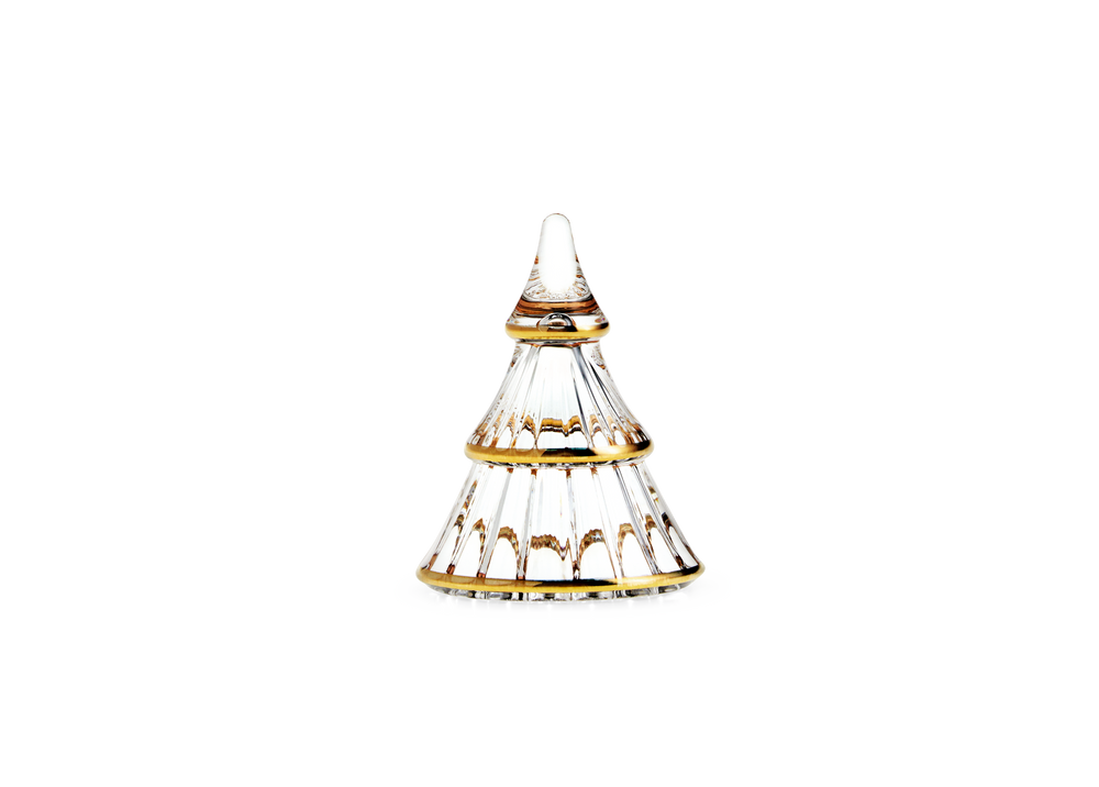 Fairytales Christmas tree small clear with gold