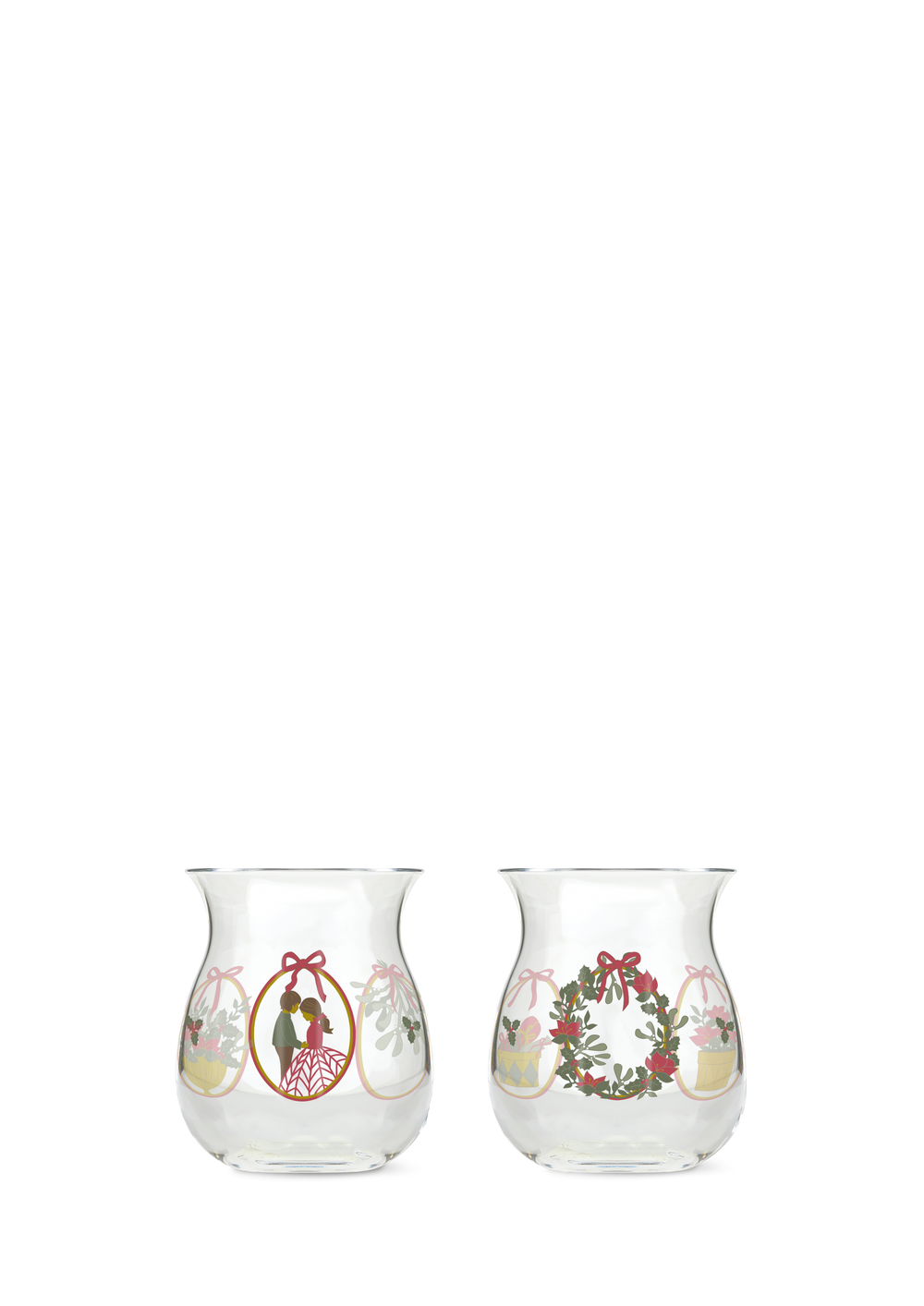 Holmegaard Christmas Tea light holder 2025 H7.5 multi 2 pcs.