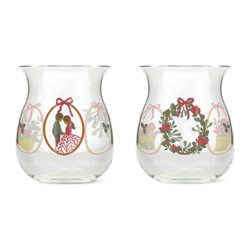 Holmegaard Christmas Tea light holder 2025 H7.5 multi 2 pcs.