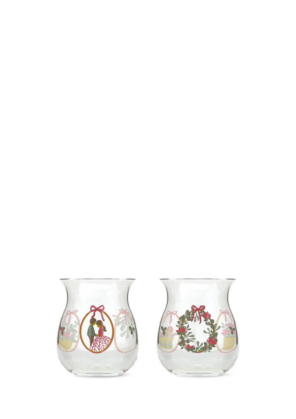 Holmegaard Christmas Tea light holder 2025 H7.5 multi 2 pcs.