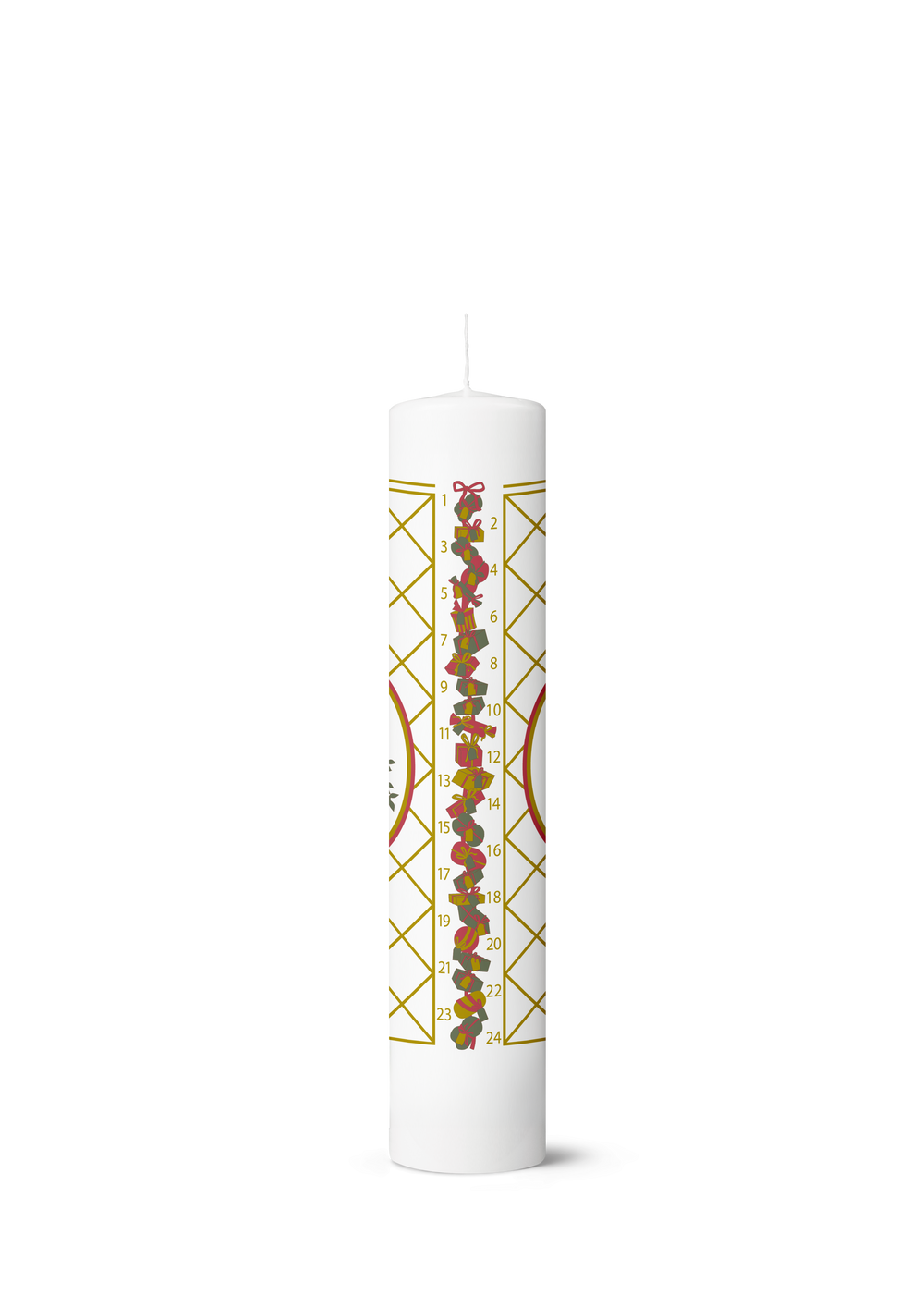 Holmegaard Christmas Advent Candle 2025 Ø5 cm multi