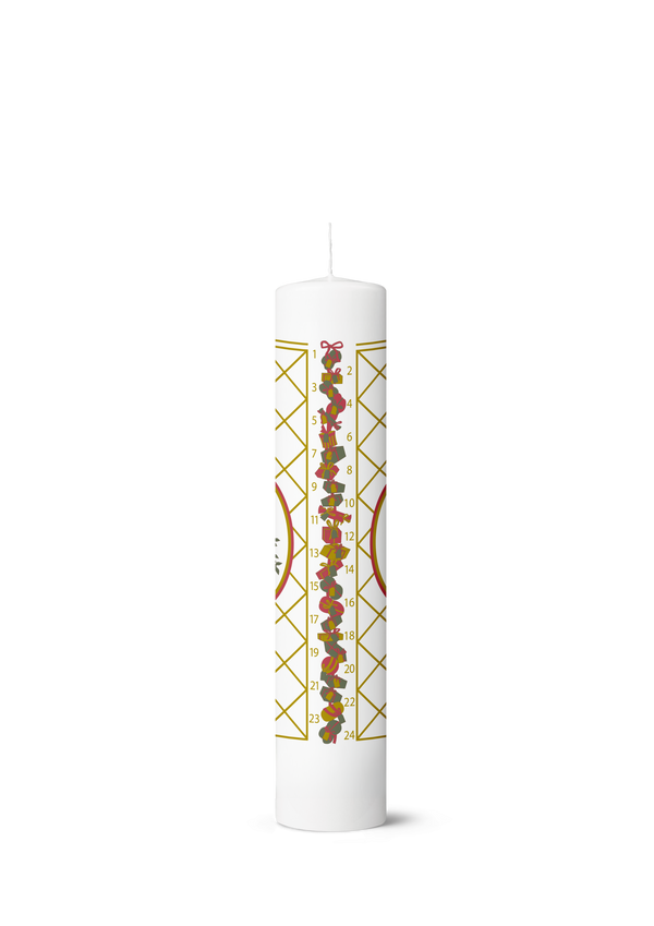 Holmegaard Christmas Advent Candle 2025 Ø5 cm multi
