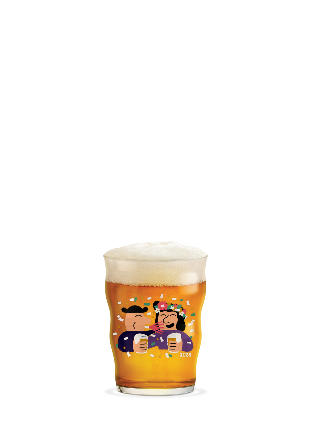 Mikkeller Pint Beer Glas 2025 40 cl clear w. deco