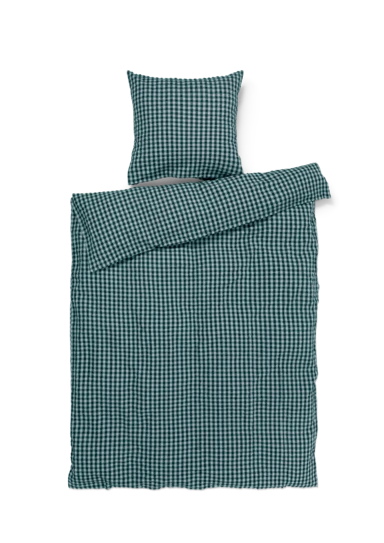 Bæk&Bølge Bed linen 140x200 cm DK green/light blue