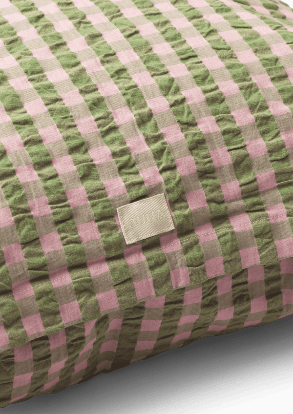 Bæk&Bølge Pillowcase 63x60 cm green/soft pink DK