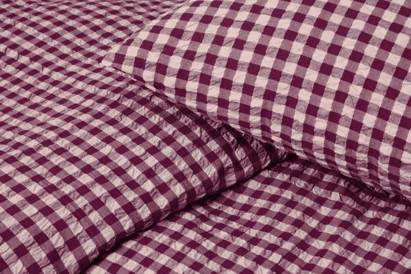 Bæk&Bølge Bed linen 150x210 cm plum/rose SE