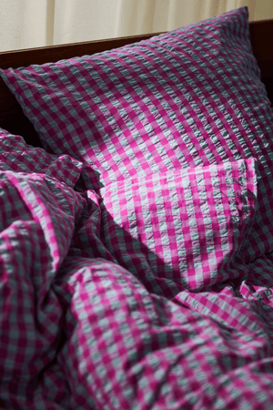 Bæk&Bølge Bed linen 200x220 cm fuchsia/mint DK