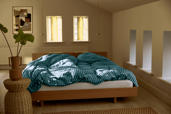 Bæk&Bølge Bed linen 150x210 cm green/light blue SE