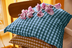Bæk&Bølge Bed linen 220x220 cm green/light blue SE