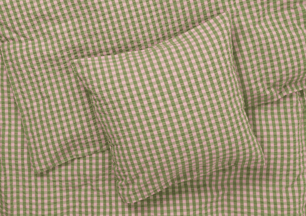 Bæk&Bølge Bed linen 140x200 cm green/soft pink DK